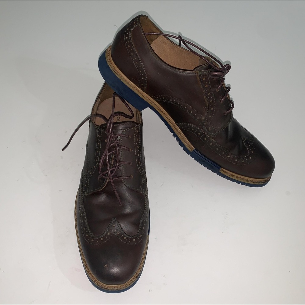 Cole Haan Shoes Mens Size 11 M Brown Leather Wingtip Grand OS Dress Lace Up